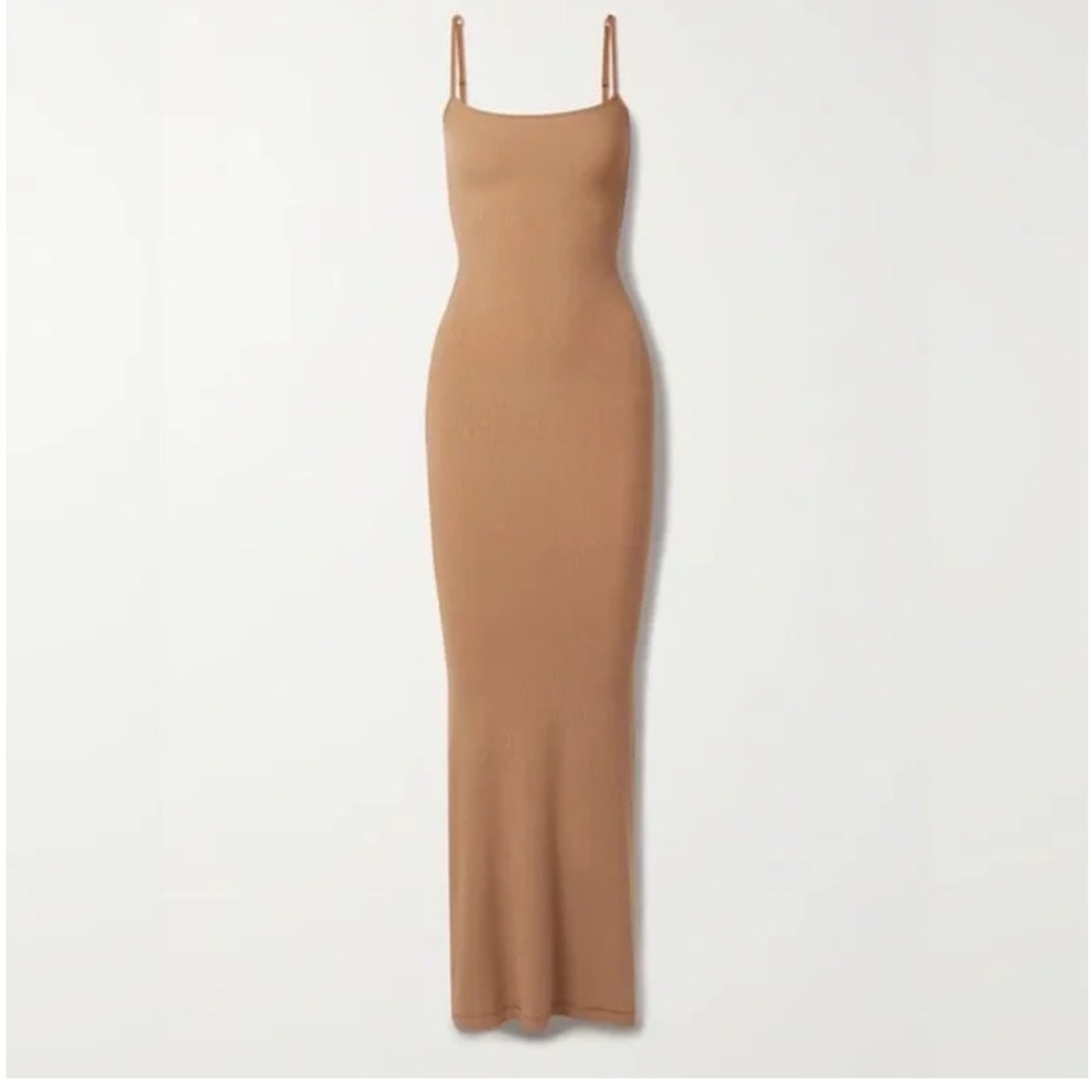 Elegant Tan Maxi Dress SKIMS
